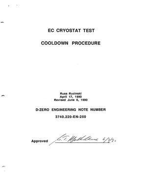 EC Cryostat Test Cooldown Procedure
