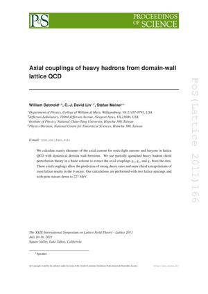 Axial couplings of heavy hadrons from domain-wall lattice QCD
