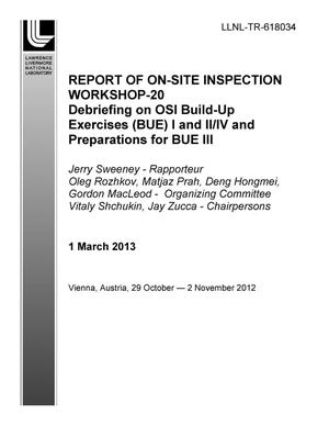 Report of On-Site Inspection Workshop-20