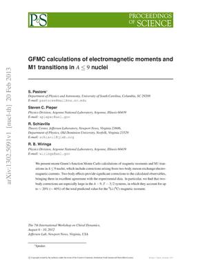 GFMC calculations of electromagnetic moments and M1 transitions in A {&lt;=} 9 nuclei
