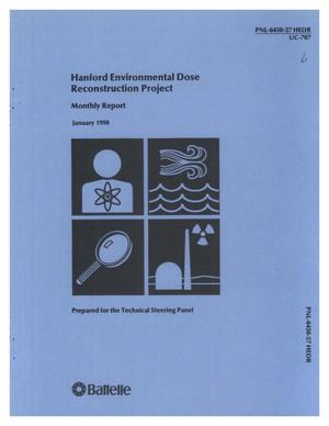 HANFORD ENVIRONMENTAL DOSE RECONSTRUCTION PROJECT Monthly Report