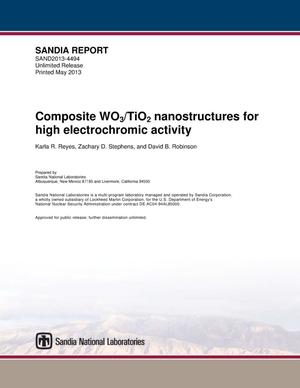 Composite WO3/TiO2 nanostructures for high electrochromic activity.