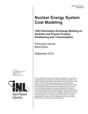 NUCLEAR ENERGY SYSTEM COST MODELING
