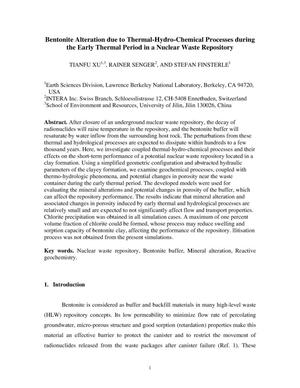 Bentonite alteration due to thermal-hydro-chemical processes during the early thermal period in a nuclear waste repository