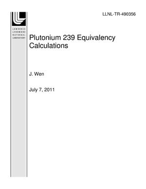 Plutonium 239 Equivalency Calculations