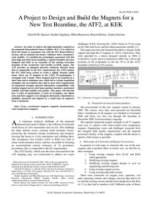 A Project to Design and Build the Magnets for a New Test Beamline, the ATF2, at KEK