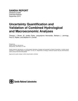 Uncertainty quantification and validation of combined hydrological and macroeconomic analyses.