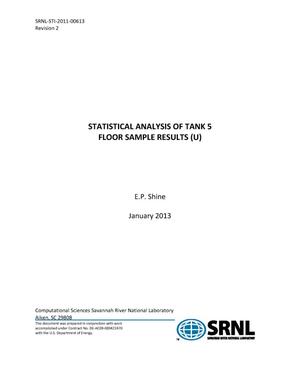 Statistical Analysis of Tank 5 Floor Sample Results