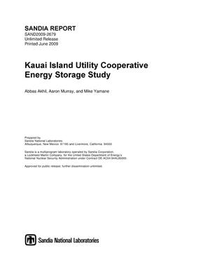 Kauai Island Utility Cooperative energy storage study.