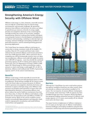 Strengthening America's Energy Security with Offshore Wind (Fact Sheet) (Revised)