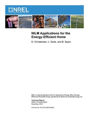 NILM Applications for the Energy-Efficient Home