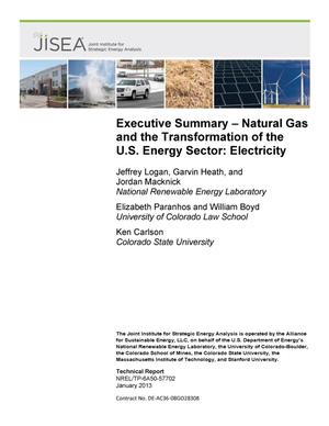 Executive Summary - Natural Gas and the Transformation of the U.S. Energy Sector: Electricity