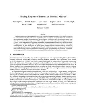 Finding Regions of Interest on Toroidal Meshes