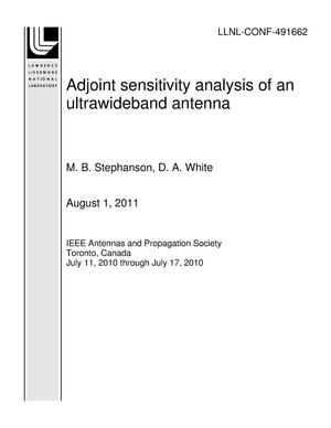 Adjoint sensitivity analysis of an ultrawideband antenna