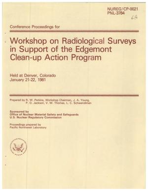 Workshop on Radiological Surveys in Support of the Edgemont Clean-up Action Program