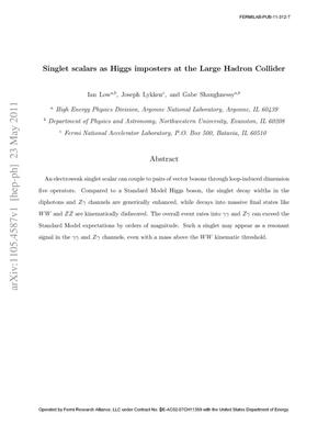 Singlet scalars as Higgs imposters at the Large Hadron Collider