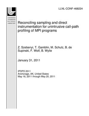 Reconciling sampling and direct instrumentation for unintrusive call-path profiling of MPI programs