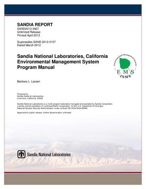 Sandia National Laboratories, California Environmental Management System program manual.