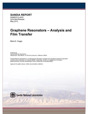 Graphene resonators : analysis and film transfer.