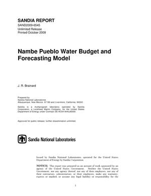 Nambe Pueblo Water Budget and Forecasting model.