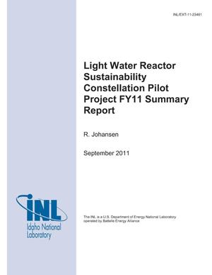Light Water Reactor Sustainability Constellation Pilot Project FY11 Summary Report