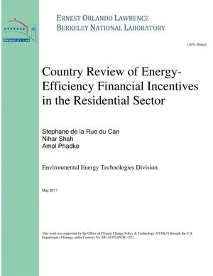 Country Review of Energy-Efficiency Financial Incentives in the Residential Sector