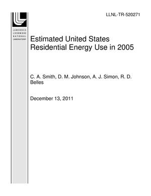 Estimated United States Residential Energy Use in 2005
