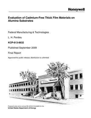 Evaluation of Cadmium-Free Thick Film Materials on Alumina Substrates