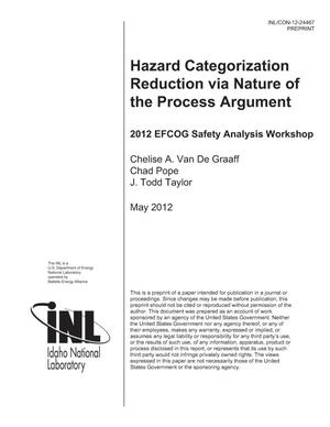 Hazard Categorization Reduction via Nature of the Process Argument