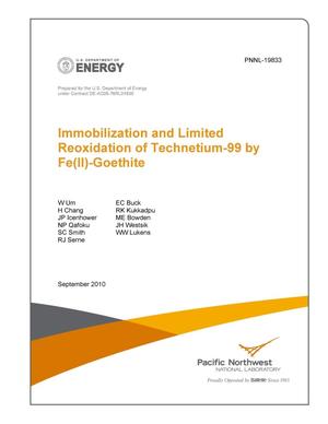 Immobilization and Limited Reoxidation of Technetium-99 by Fe(II)-Goethite