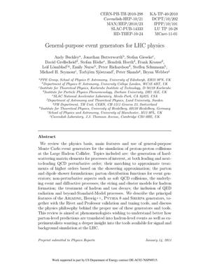 General-purpose event generators for LHC physics