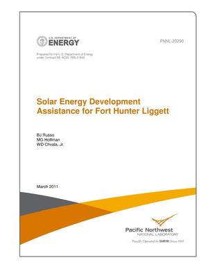 Solar Energy Development Assistance for Fort Hunter Liggett