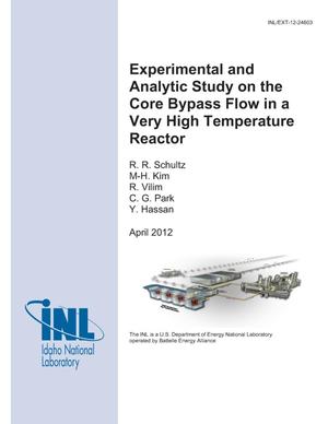 Experimental and Analytic Study on the Core Bypass Flow in a Very High Temperature Reactor