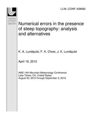 Numerical errors in the presence of steep topography: analysis and alternatives