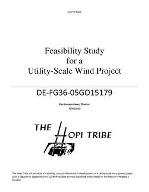 Feasibility Study for a Hopi Utility-Scale Wind Project