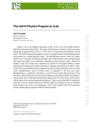 The Hall D Physics Program at JLab
