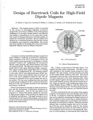 Design of Racetrack Coils for High Field Dipole Magnets