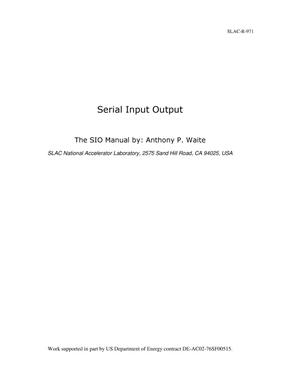 Serial Input Output