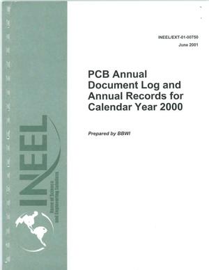 PCB Annual Document Log and Annual Records for Cal