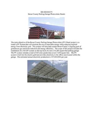 Bexar County Parking Garage Photovoltaic Panels