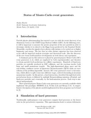 Status of Monte-Carlo Event Generators