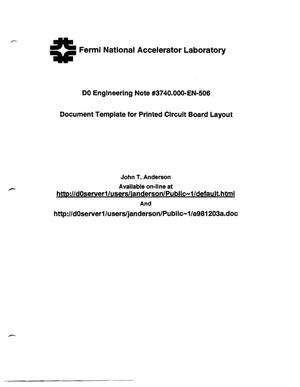 Document Template for Printed Circuit Board Layout