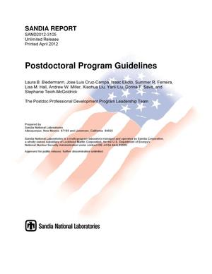 Postdoctoral program guidelines.