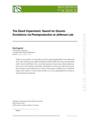The GlueX experiment: Search for gluonic excitations via photoproduction at Jefferson Lab