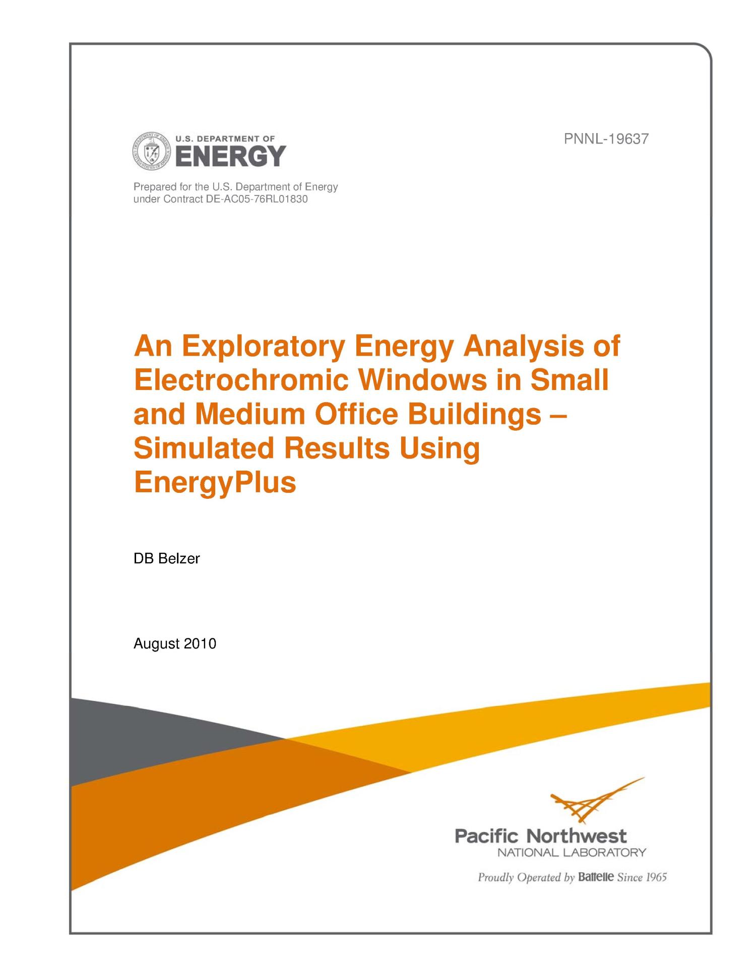 An Exploratory Energy Analysis of Electrochromic Windows in Small and Medium Office Buildings - Simulated Results Using EnergyPlus
                                                
                                                    [Sequence #]: 1 of 50
                                                