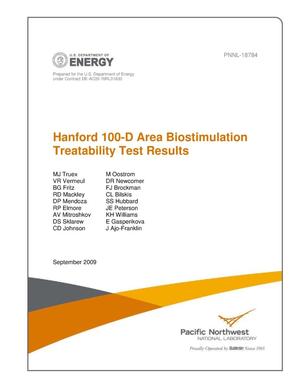 Hanford 100-D Area Biostimulation Treatability Test Results