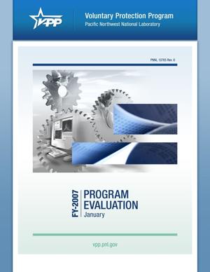 FY-2007 PNNL Voluntary Protection Program (VPP) Program Evaluation