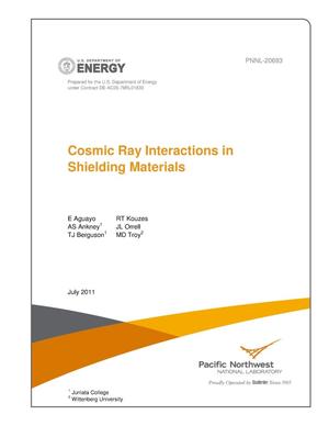 Cosmic Ray Interactions in Shielding Materials