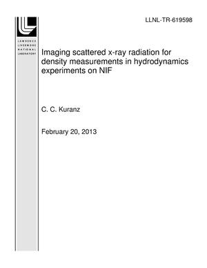 Imaging scattered x-ray radiation for density measurements in hydrodynamics experiments on NIF
