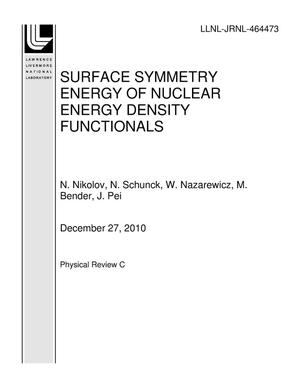 SURFACE SYMMETRY ENERGY OF NUCLEAR ENERGY DENSITY FUNCTIONALS
